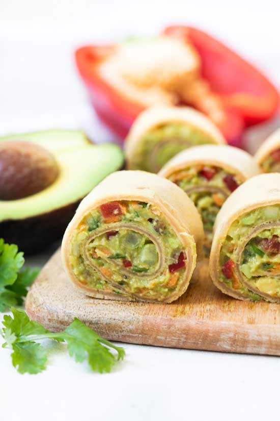 Avocado Veggie Pinwheels