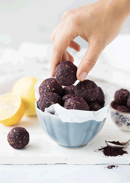 Wild Blueberry Lemon Energy Bites 