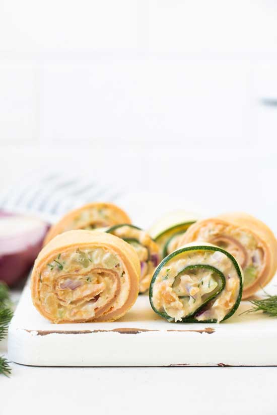 Chickpea Tuna Salad Pinwheels