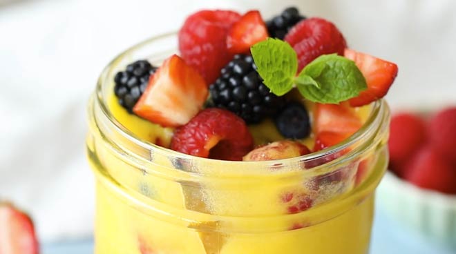 Mango Smoothie Berry Parfait 