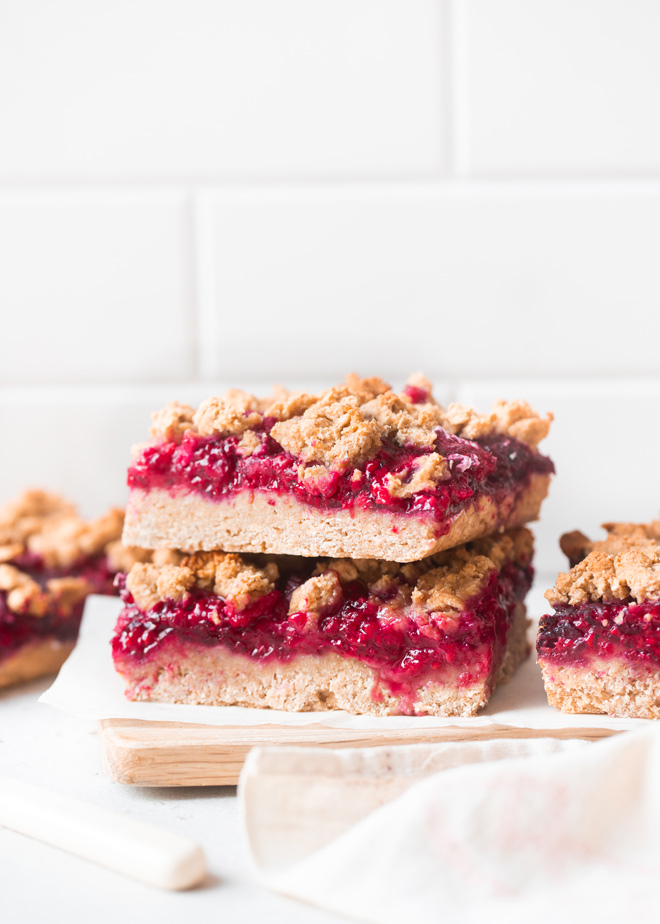 Fat-Free Raspberry Oat Bars