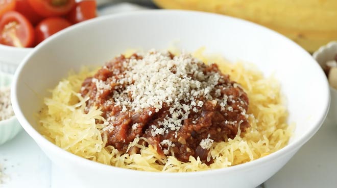 Spaghetti Squash “Bolognese” 