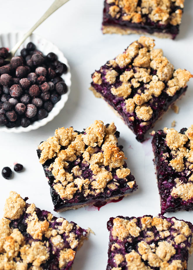 Fat-Free Wild Blueberry Oat Bars