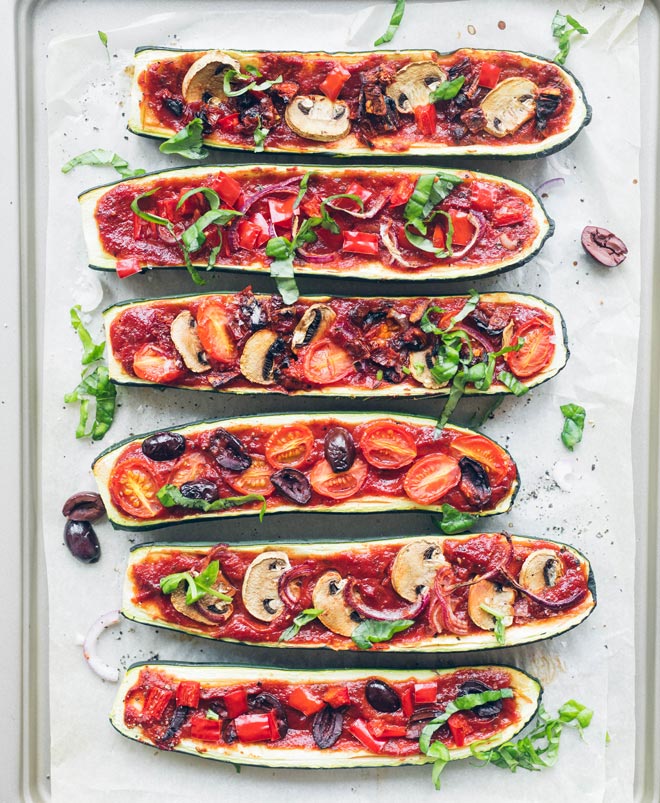 Zucchini Pizza Boats